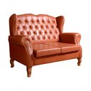 Ver imagem 5 de Sofá Imperador 2 Lugares 135cm Caramelo Couríssimo Clássico Chesterfield Bella Decor