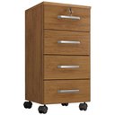 Ver imagem 1 de Gaveteiro P- Escritório Chave e Rodízios 4 Gavetas Gávea Freijó