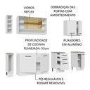 Ver imagem 5 de Armário de Cozinha Completa 220cm Branco Agata da Thêmis Madesa