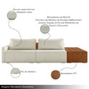 Ver imagem 3 de Sofá Ilha Modulado Milos 252cm Puff Lateral Offwhite Caramelo Manchado Bouclê/pu G33 - Gran Belo