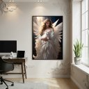 Ver imagem 2 de Quadro Decorativo Anjo Protetor 70x50cm Mold Preta