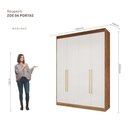 Ver imagem 3 de Guarda-Roupa Casal Zoe 4 Portas de Abrir 2 Gavetas 100 MDF Pm Home