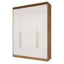 Ver imagem 2 de Guarda-Roupa Casal Zoe 4 Portas de Abrir 2 Gavetas 100 MDF Pm Home