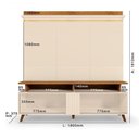 Ver imagem 2 de Estante Home Theater Petropolis 1.8 2 Portas MDF-MDP 180cm Off White-Canela Mobler
