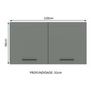 Ver imagem 4 de Armário Aéreo Multiuso 120cm 2 Portas Agata Madesa
