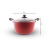 Caçarola Grande Família Vermelha Diâmetro de 24 centímetros Capacidade Máxima de Cozimento 5.2 L. - 2