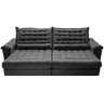 Sofá Retrátil e Reclinável 2,75m Molas Ensacadas Cama inBox Big Space com Bordado 3D Velusoft - 5