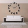 RELOGIO DE PAREDE ANALOGICO 3D 120CM PRETO ADESIVO DESIGN MODERNO DECORACAO SALA ESCRITORIO - 2