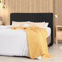 Ver imagem 1 de Cabeceira Cama Box Queen 1,60m Estofada Havai Veludo Preto