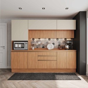 Cozinha Modulada 5 Peças com Armários, Balcões e Torre Quente Aroeira CabeCasa MadeiraOriginals