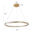 Ver imagem 4 de Lustre Pendente Nordecor Euni Odi 2872 80cm Dourado Fosco Led Bivolt