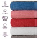 Ver imagem 2 de Jogo com 5 Toalhas Banho Super Grossa Felpuda e Macia Beka Azul