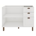 Ver imagem 2 de Balcão de Cozinha para Pia 2 Portas 3 Gavetas Branco Fosco 1532 - Genialflex