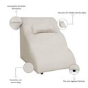 Ver imagem 3 de Escada Pet 46cm Estofada para Cachorro Nuvem R01 Veludo Bege - Annie Decor