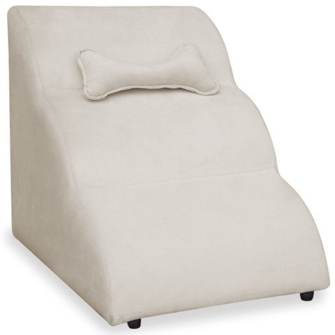 Escada Pet 46cm Estofada para Cachorro Nuvem R01 Veludo Bege - Annie Decor