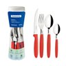 Conjunto Faqueiro 24 Peças Ipanema Lâmina Inox Cabo Vermelho - Tramontina 23399791 - 1