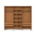 Ver imagem 4 de Guarda-roupa 3 Portas de Correr e 4 Gavetas com Espelhos e Pés Dormitorio Sliding