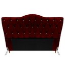 Ver imagem 1 de Cabeceira Cama Box de Casal Quarto Estofada Barcelona 140cm:suede Marsala