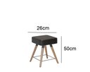 Ver imagem 3 de Kit com 3 Banco Rio com 4 Pés Palito - Sintético Preto