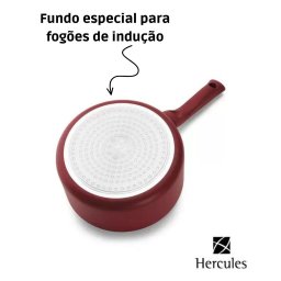 JOGO CONJUNTO PANELAS ANTIADERENTE INDUÇÃO VERMELHA HERCULES - 6