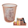 Lixeira e Kit Organizador de Mesa Rose Gold Escritório - 2