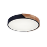 Plafon Led de Sobrepor Luz Amarela Neutra Branca 40cm 72w Bivolt:preto/madeira - 1
