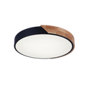 Ver imagem 1 de Plafon Led de Sobrepor Luz Amarela Neutra Branca 40cm 72w Bivolt:preto/madeira