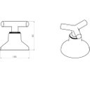 Ver imagem 2 de Acabamento Registro Pressão Gaveta Metal Cromado Padrão Deca