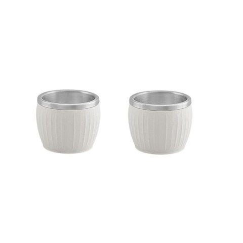 Kit 2 Xícaras para Café Tramontina em Aço Inox Branco 80 ml