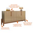 Ver imagem 4 de Aparador Buffet 4 Portas Belle 170 cm Champagne e Cedro - D’Rossi