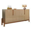 Ver imagem 1 de Aparador Buffet 4 Portas Belle 170 cm Champagne e Cedro - D’Rossi
