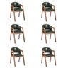 Kit 6 Cadeiras Decorativa Sala de Jantar Luxo Larissa Facto Verde - Mozzelar - 1