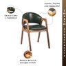 Kit 6 Cadeiras Decorativa Sala de Jantar Luxo Larissa Facto Verde - Mozzelar - 2