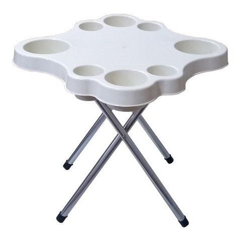 Mesa Petisqueira Praia/mar Com Pés Em Alumínio