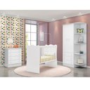 Ver imagem 1 de Jogo de Quarto Infantil Completo Ternura com Berço Simples Branco - Bela Móveis