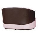Ver imagem 2 de Namoradeira Beatriz Suede Rosa Bebê Composê Corino Marrom - Vallisa Decor