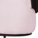Ver imagem 3 de Namoradeira Beatriz Suede Rosa Bebê Composê Corino Marrom - Vallisa Decor