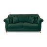 Sofá 2 Lugares 1,80m Pés de Madeira em Veludo Verde Floresta - Amsterdam Lucadi Home - 5