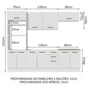 Ver imagem 4 de Armário de Cozinha Completa 270cm Branco Agata Madesa 01