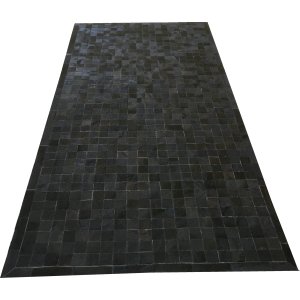 Tapete de Couro Preto Café 1,50x3,00 com Bordas