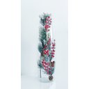 Ver imagem 2 de Arranjo de Natal Natalino 50cm Vaso Tubo de Vidro