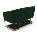 Ver imagem 7 de Sofá Namoradeira 2 Lugares Industrial Dourado Stella Bouclê Verde D03 - D'Rossi