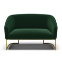 Ver imagem 5 de Sofá Namoradeira 2 Lugares Industrial Dourado Stella Bouclê Verde D03 - D'Rossi