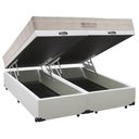 Ver imagem 6 de Cama Box Baú Queen Sintético Bipartido + Colchão Ortobom Airtech Molas Ensacadas 158x198x65:branco