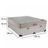 Cama Box Baú Queen Sintético Bipartido + Colchão Ortobom Airtech Molas Ensacadas 158x198x65:branco - 3