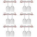 Ver imagem 1 de Kit 6 Organizadores Porta Taças 25cm Suportes para Pendurar Taças Rose Gold