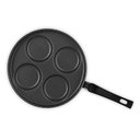 Ver imagem 3 de Frigideira 4 Ovos com Tampa Gourmet Preto 28 Cm em Alumínio com Revestimento Interno Antiaderente