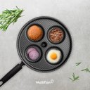 Ver imagem 2 de Frigideira 4 Ovos com Tampa Gourmet Preto 28 Cm em Alumínio com Revestimento Interno Antiaderente