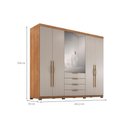 Ver imagem 2 de Guarda Roupa 6 Portas 2ESP Pés Giardino Demóbile Cin