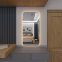 Ver imagem 5 de Espelho Orgânico Decorativo Lapidado com Led 90x60 Cm E14 para Sala, Quarto, Banheiro, 3000k 220v